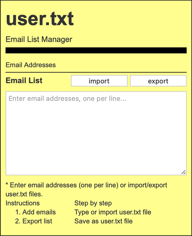User TXT